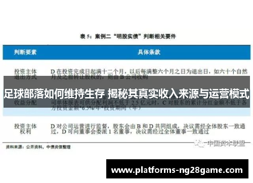 足球部落如何维持生存 揭秘其真实收入来源与运营模式
